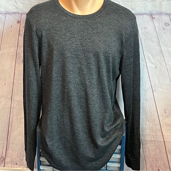 Abercrombie & Fitch Soft Tee Shirt Mens Medium Gray Crew Neck Long Sleeve - Picture 1 of 9